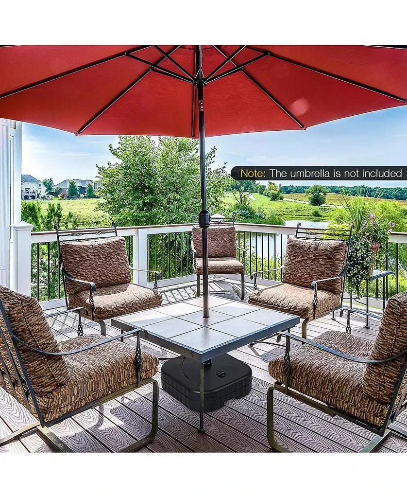 GIVIMO Patio Fillable Umbrella Base Fit 1.5 Inch Umbrella Poles for Yard Poolside 10