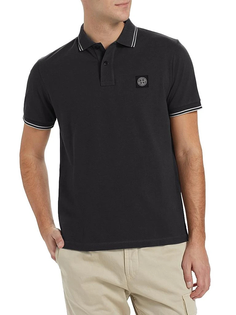 Stone Island Cotton-Blend Patch Polo Shirt 3