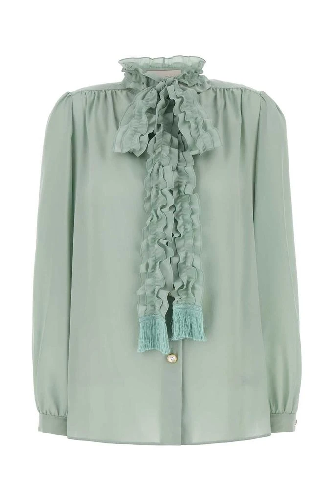 Valentino Valentino Ruffled Straight Hem Shirt from Cettire