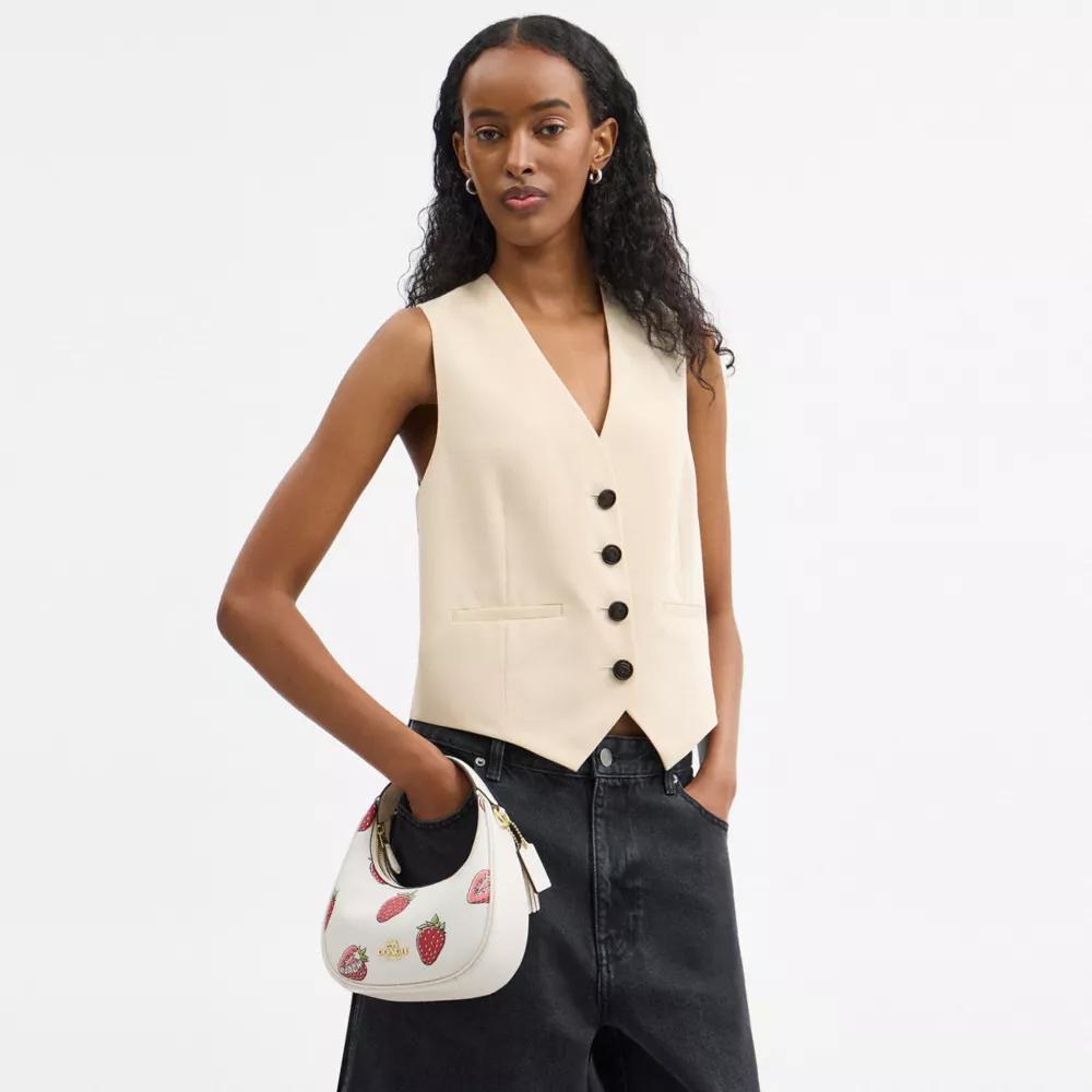 Coach Carmen Mini Crossbody Bag With Strawberry Print