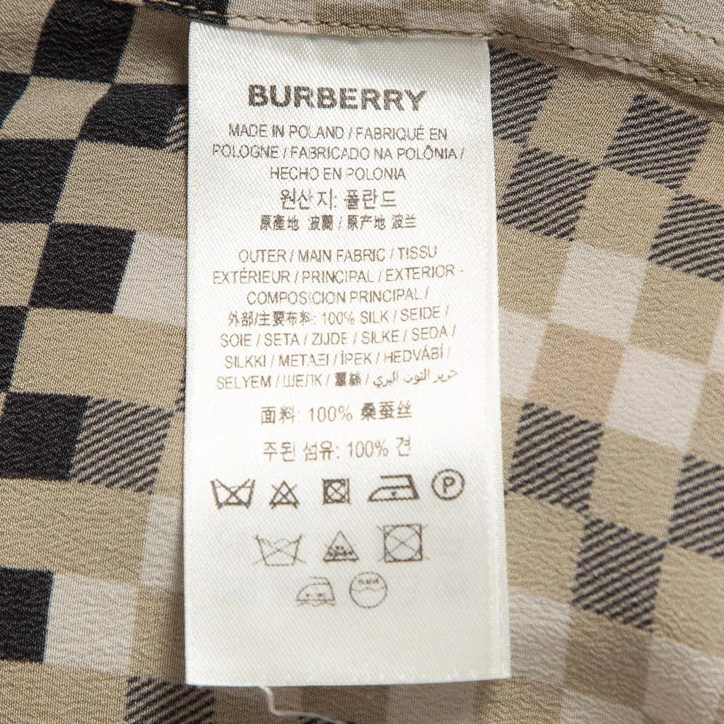 Burberry Burberry Beige Pixel Check Silk Shirt and Pants Set S/M 5