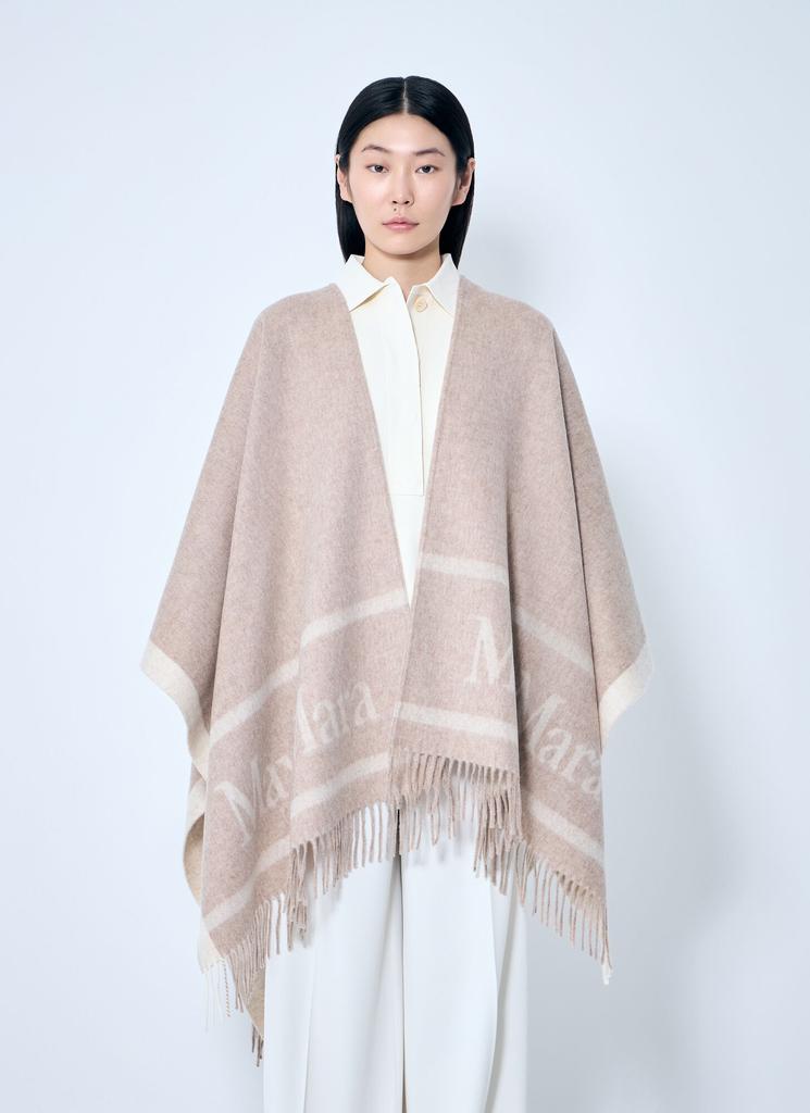 Max Mara Jacquard Wool Poncho