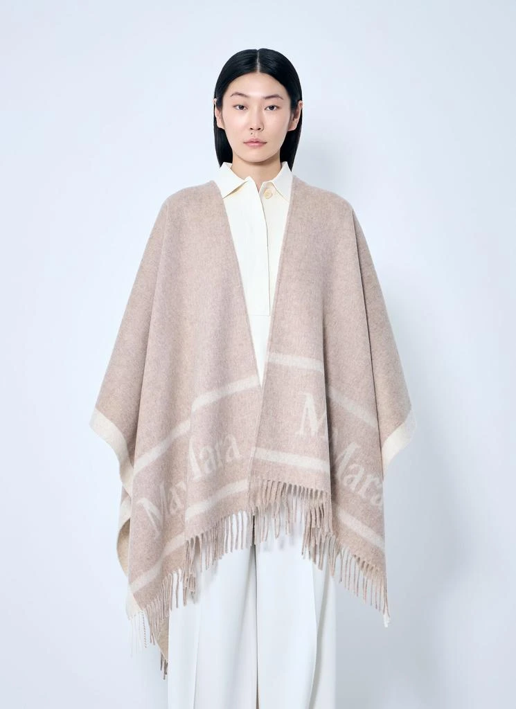 Max Mara Jacquard Wool Poncho 1