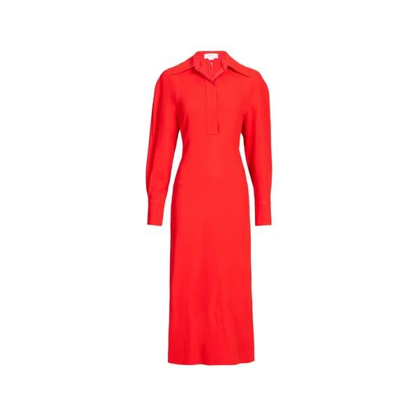 fitted lace wedding dress Short Denim Dress with Polo Collar – Akris Inc main image 1