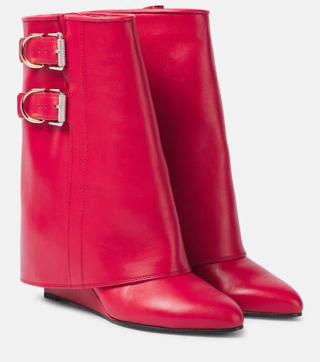 Givenchy Shark Lock Buckles leather ankle boots Boots Free