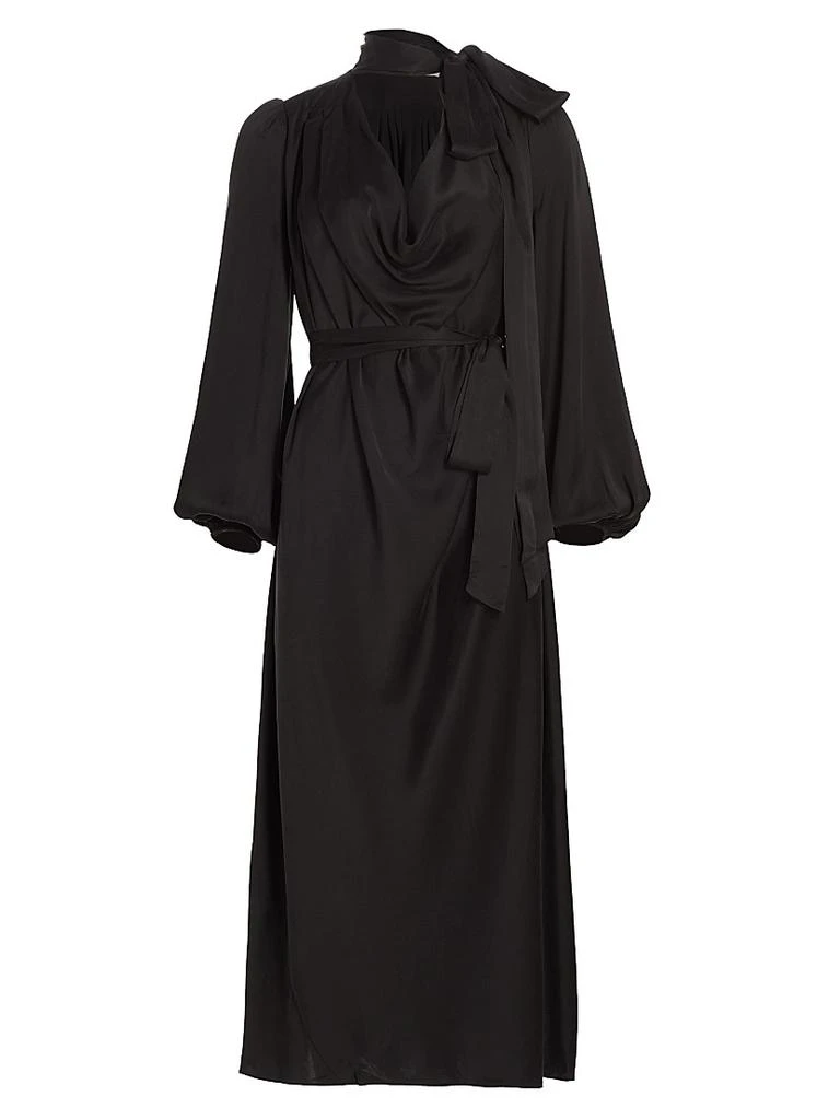 Zimmermann High-Neck Silk Midi-Dress 1