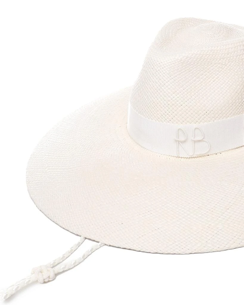 RUSLAN BAGINSKIY Wide Brim Fedora Hat Embellished With Monogram 2