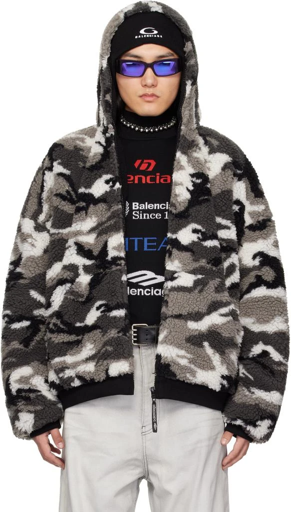 Balenciaga Gray Ski Zip-Up Hoodie 1