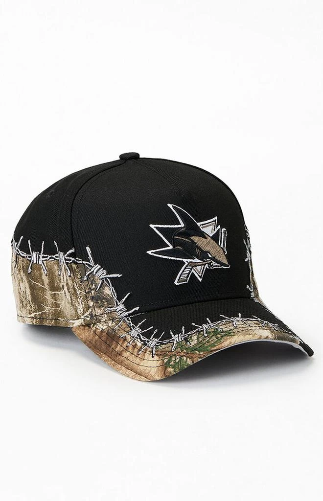 New Era San Jose Sharks Camo Barbwire 9FORTY Snapback Hat 1