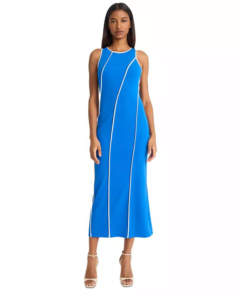 Donna Morgan Women's Piped-Seam Sleeveless Bodycon Dress