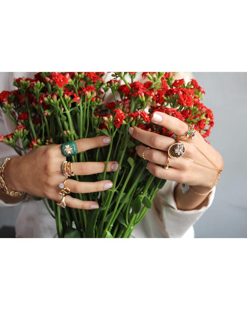 Bee Goddess Honeycomb Diamond Ring
