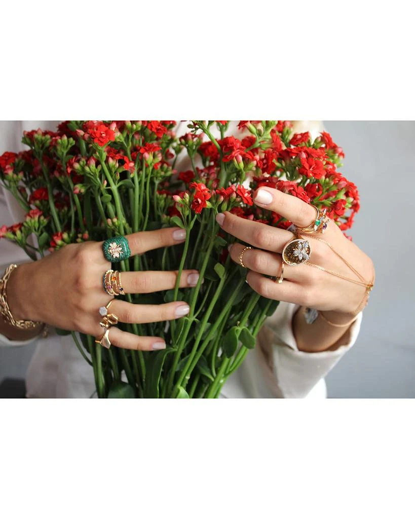 Bee Goddess Honeycomb Diamond Ring 2