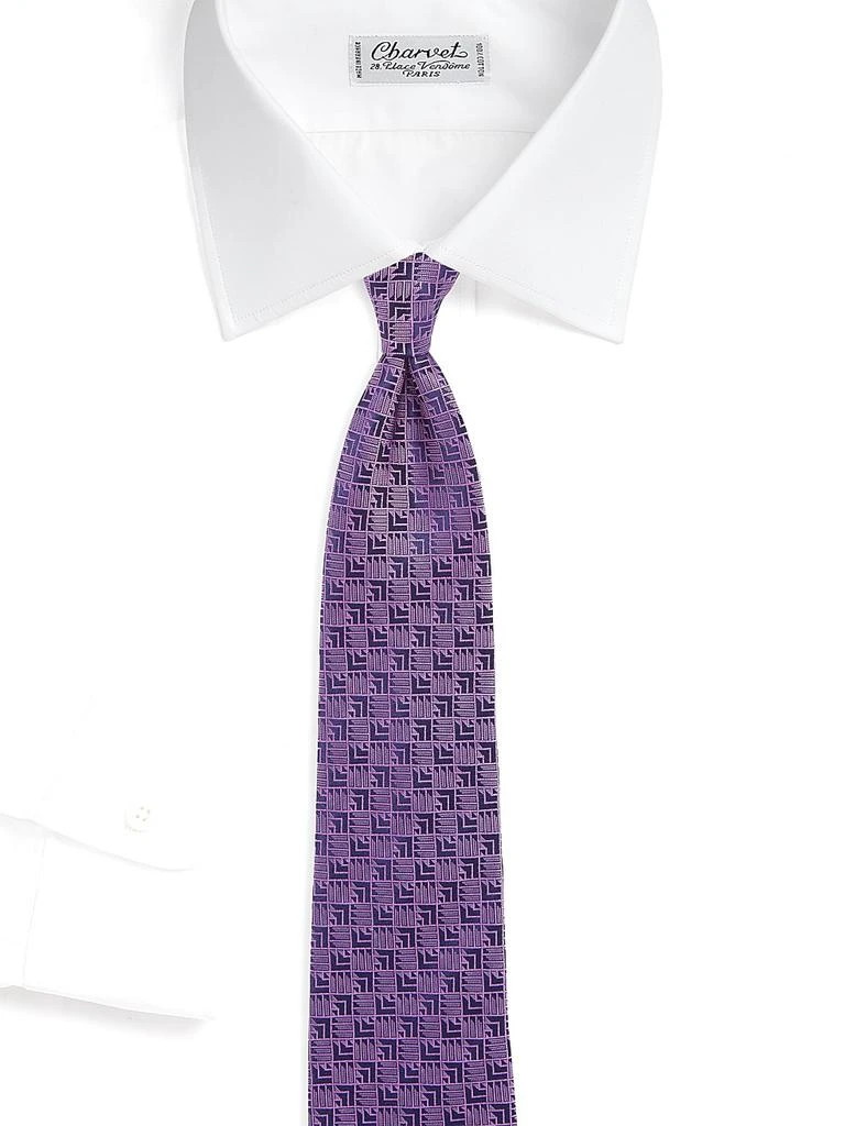 Charvet Cube Print Silk Tie 2