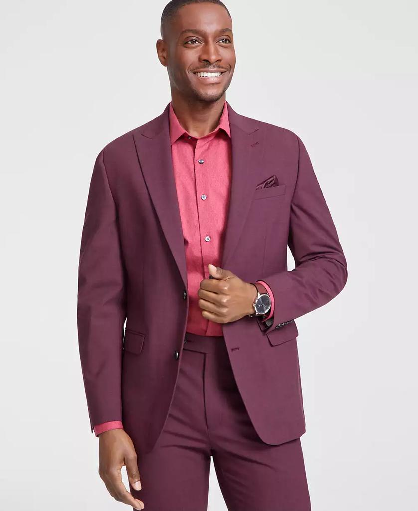 Bar III Men's Skinny-Fit Burgundy Wool-Blend Suit Separate Jacket, Created for Macy's