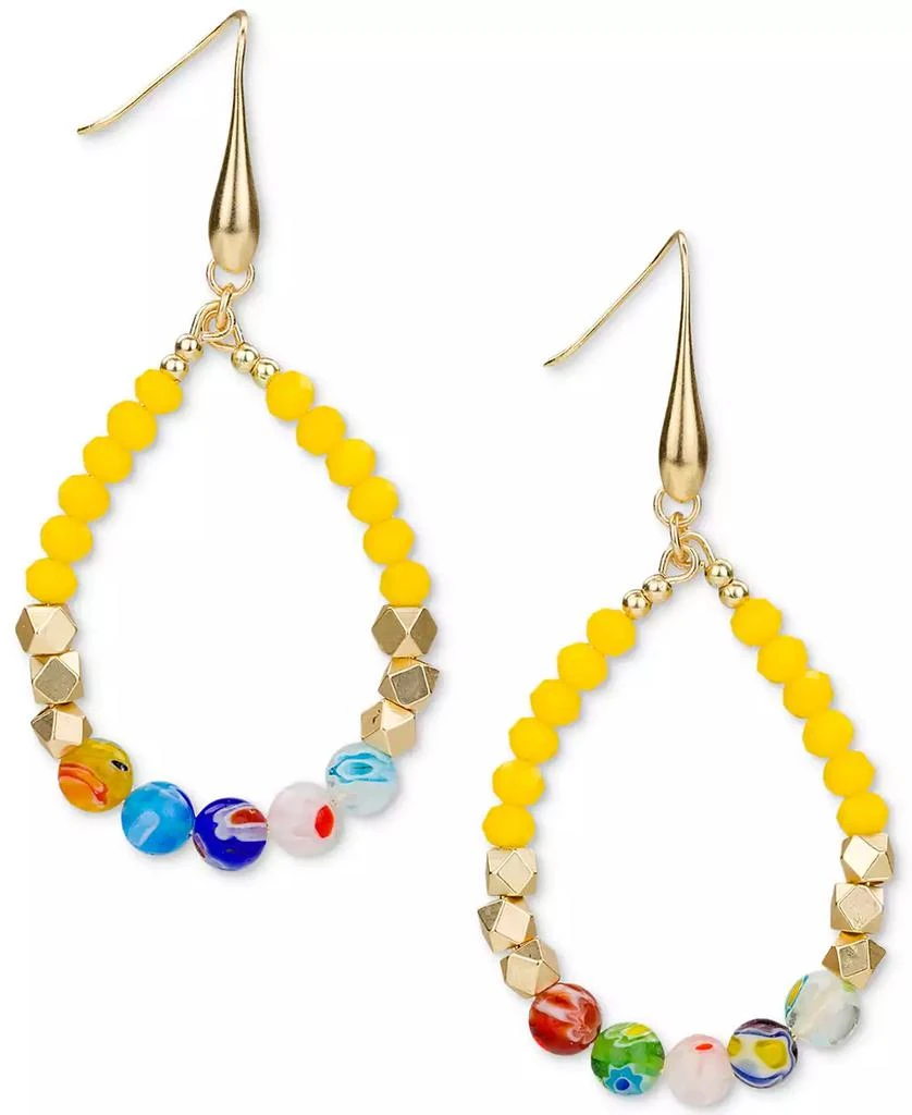 Patricia Nash Gold-Tone Mixed Bead Tear-Shape Drop Earrings 1