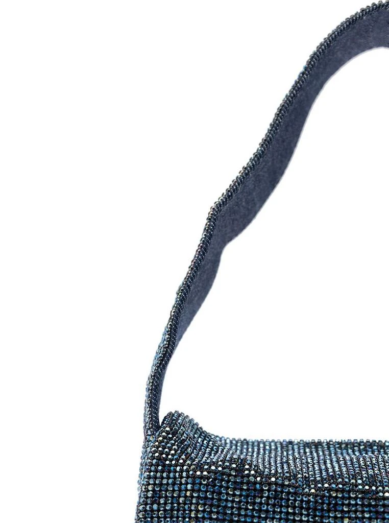 BENEDETTA BRUZZICHES 'Vitty La Grande' Blue Shoulder Bag With Gem Embellishment In Rhinestone Mesh Woman 3