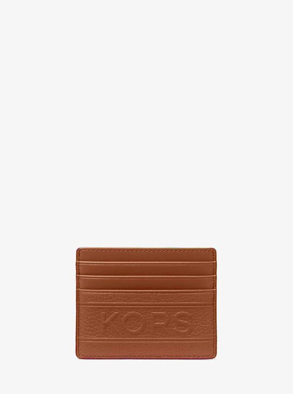 Michael Kors Hudson Embossed Pebbled Leather Tall Card Case 1