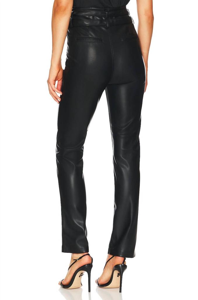 Blank NYC Fauz Leather Straight Leg Pants In New Habit 001