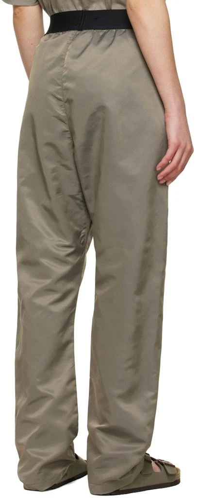 Essentials Taupe Nylon Trousers 3