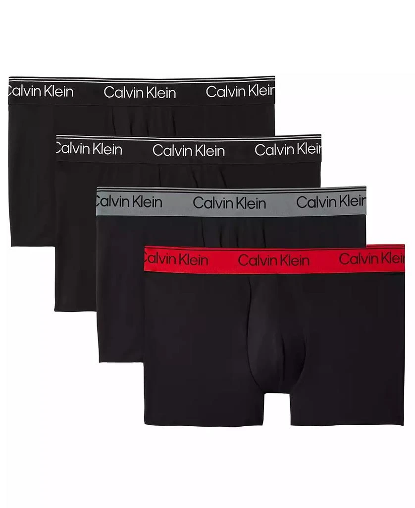 Calvin Klein Men's 3+1 Bonus Micro Stretch Low Rise Trunks Pack