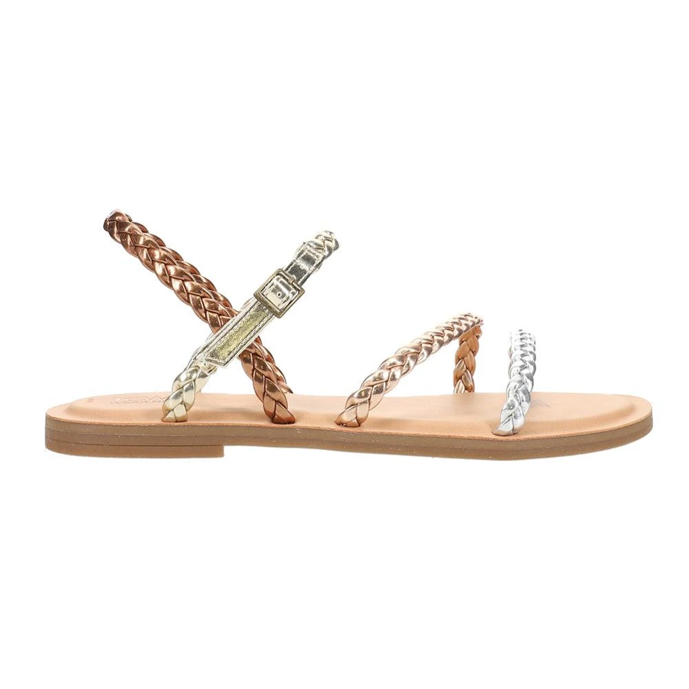 TOMS Kira Braided Metallic Flat Sandals 1