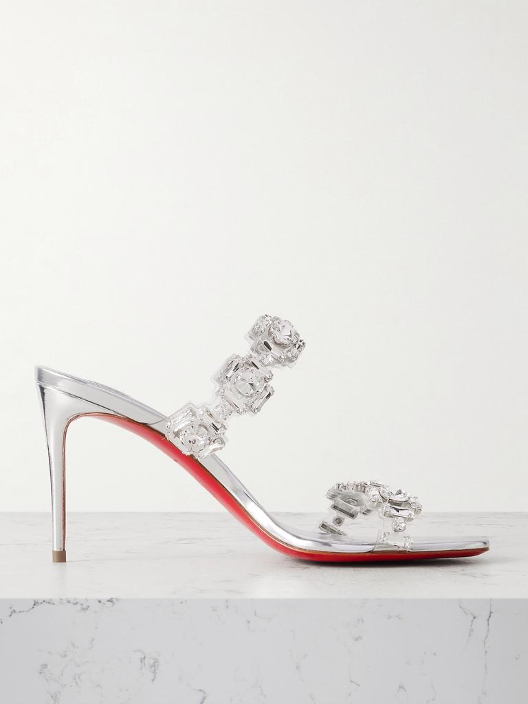 Christian Louboutin Just Jewel 85 水晶缀饰 Pvc 皮革凉鞋  - IT35