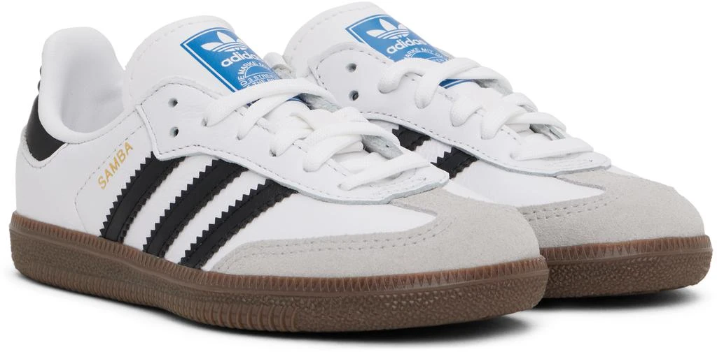 Adidas Little Kids White Samba OG Sneakers 4