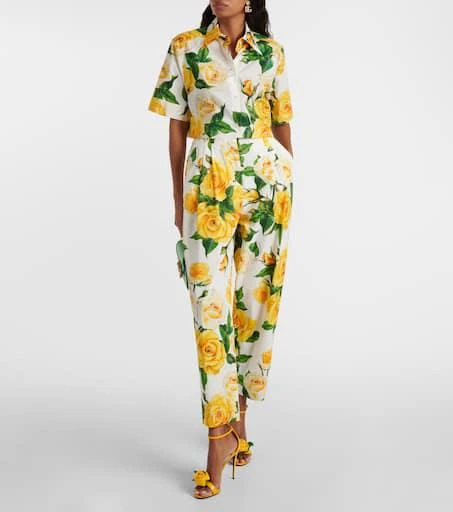Dolce 
Gabbana Floral high-rise cotton cropped pants 2