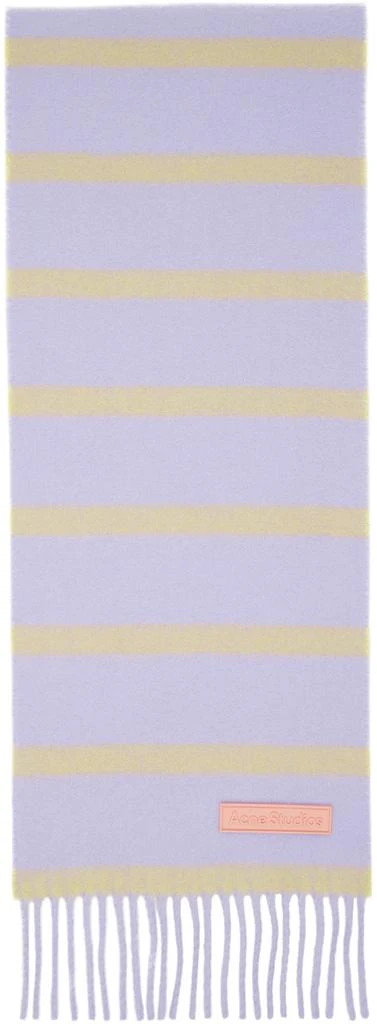 Acne Studios Purple Wool Narrow Scarf 1
