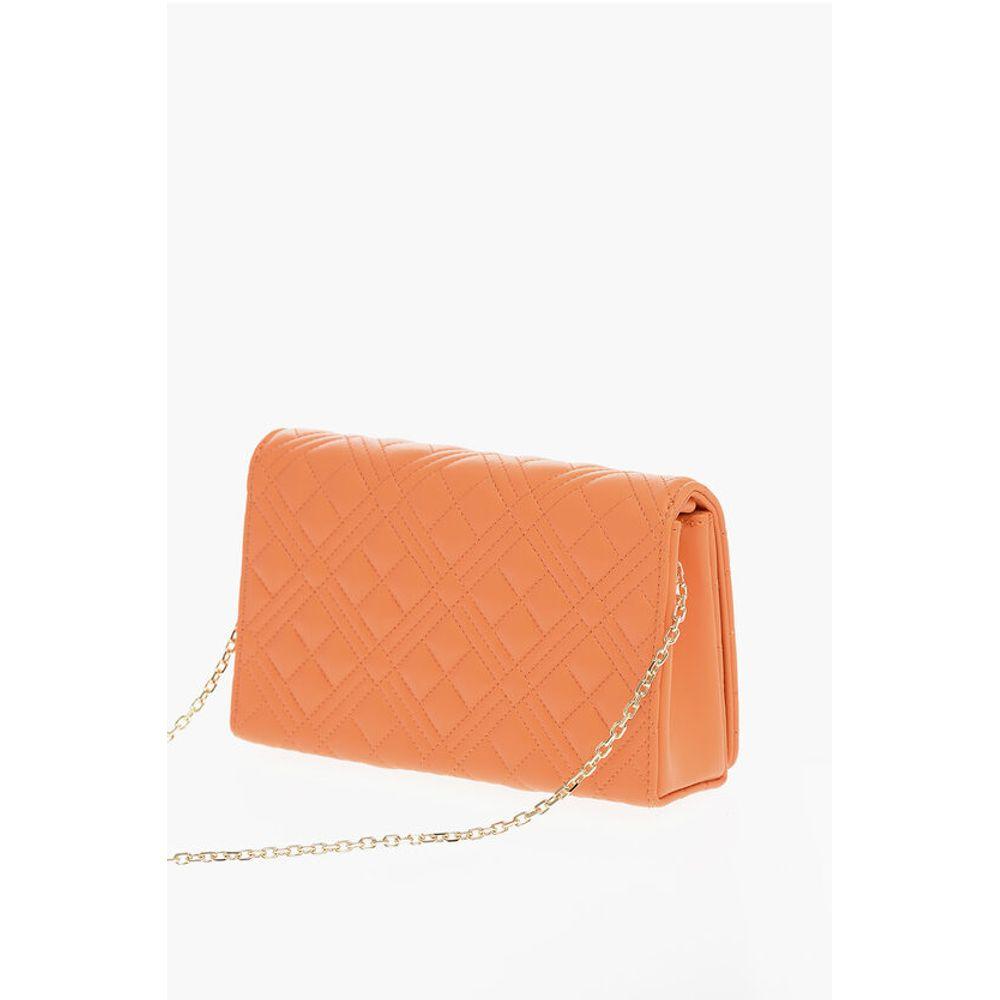 Moschino LOVE Quilted Faux Leather Bag with Chain Shoulder Women's Strap