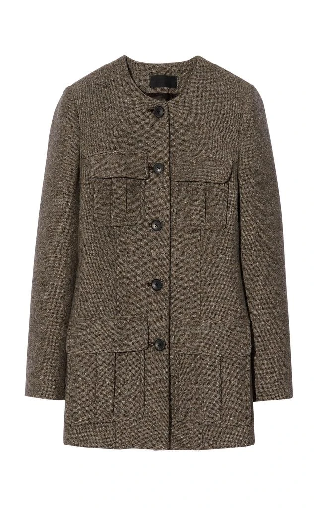 Nili Lotan NILI LOTAN - Gabriella Speckled Wool Jacket - Tan - US 2 - Moda Operandi 1