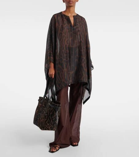 Tom Ford Leopard-print cotton and silk kaftan 2