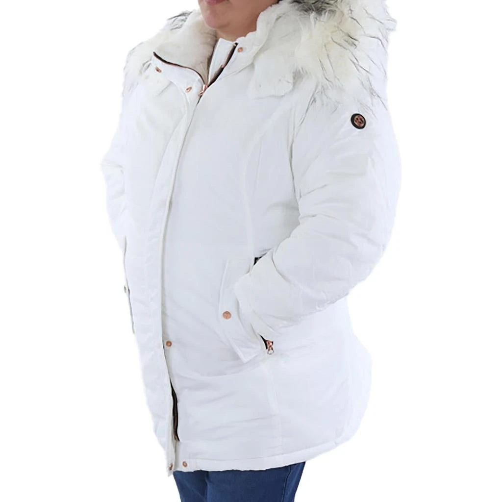 Jessica Simpson Plus Womens Insulated Faux Fur Hood Anorak Jacket 2