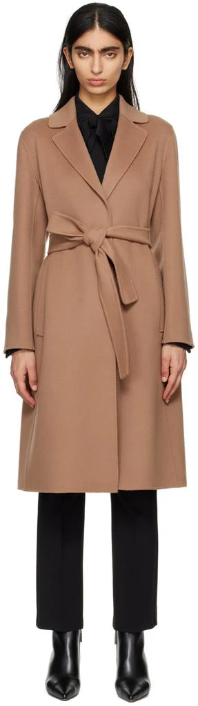 Max Mara Tan Belted Coat 1