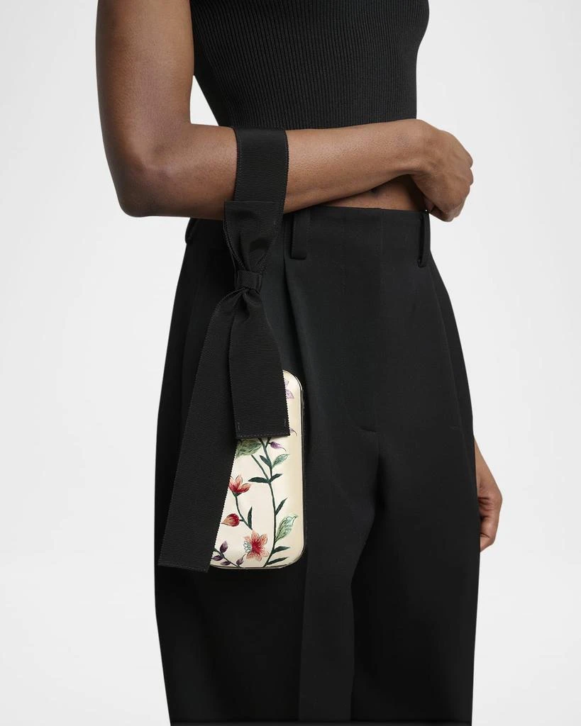 Givenchy Floral-Embroidered Wristlet Clutch Bag in Satin 2