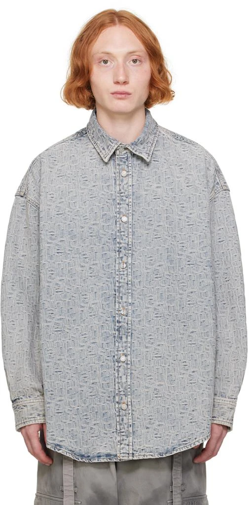 Acne Studios Blue Monogram Denim Shirt 1