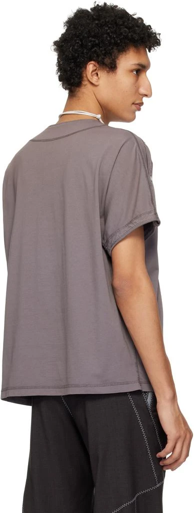 Kiko Kostadinov Gray Sargo Short Sleeve Henley 3