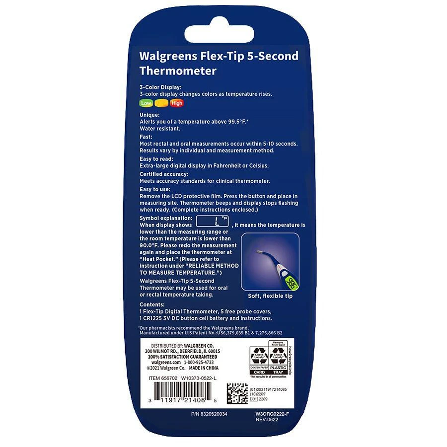 Walgreens 5 Second Flex-Tip Digital Thermometer 2