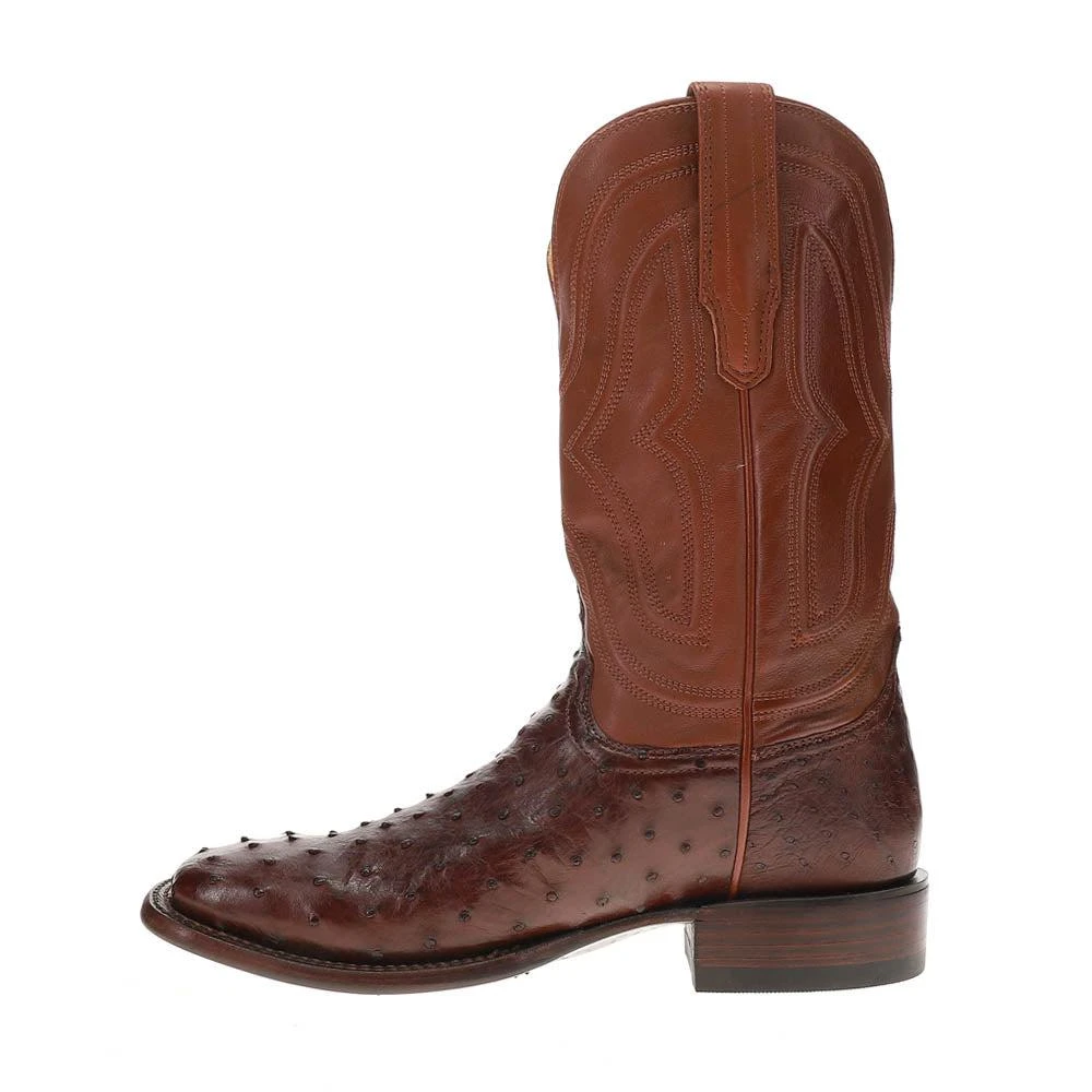 Tecovas Emmitt Broad Ostrich Square Toe Cowboy Boots 3