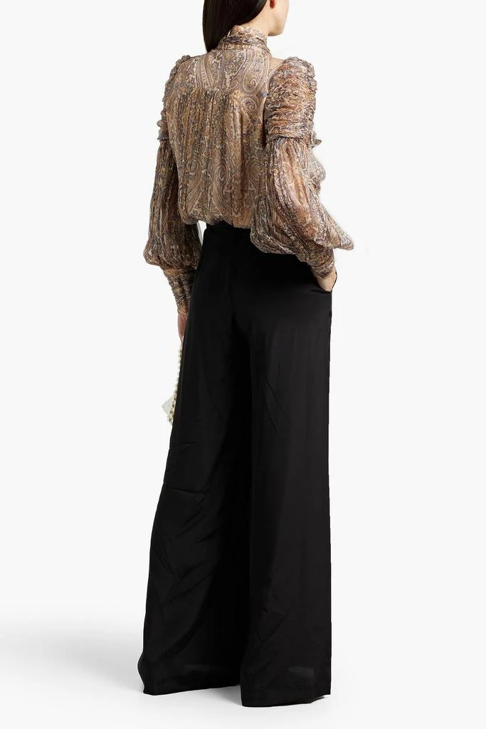 Zimmermann Pussy-bow paisley-print metallic silk-blend georgette blouse 3