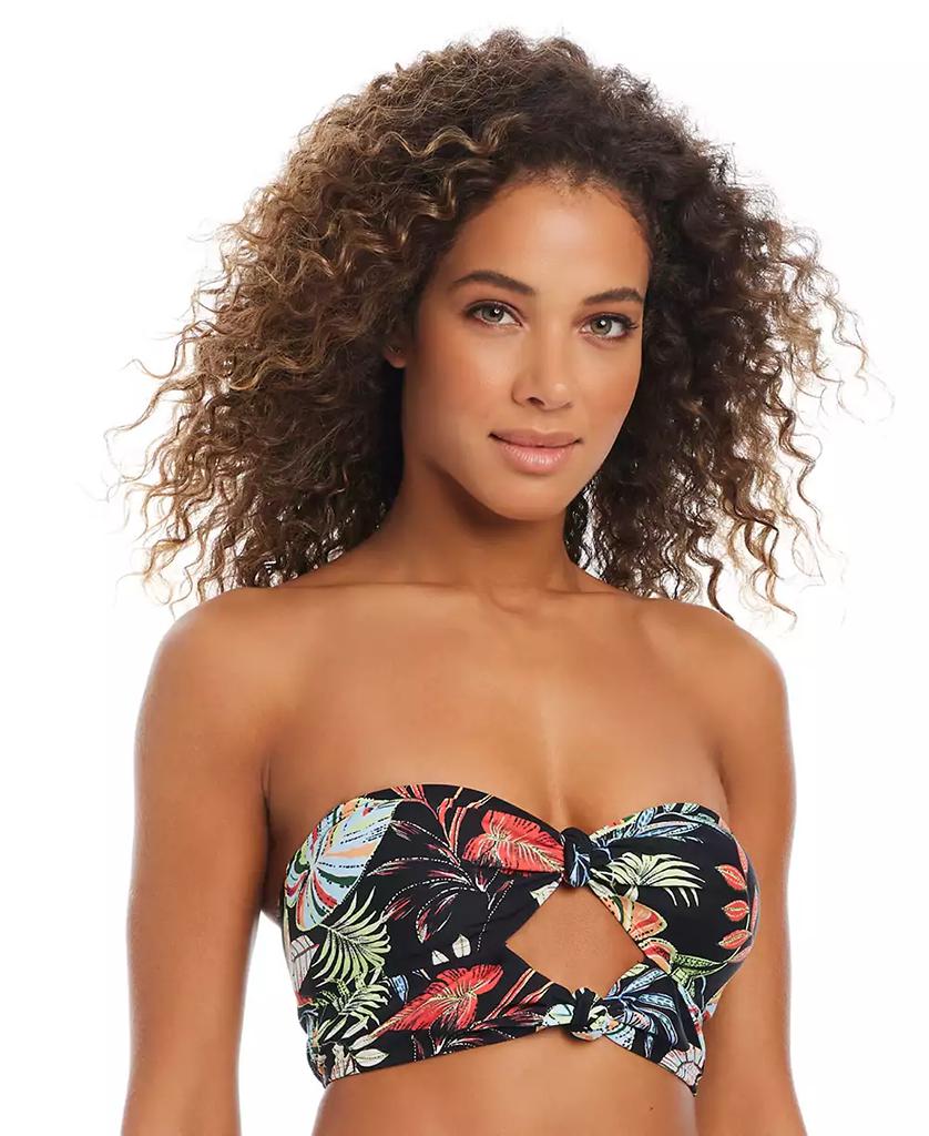 Bar III Women's Swept Away Knotted Bandeau Cropkini Top, Exclusively at Macy's