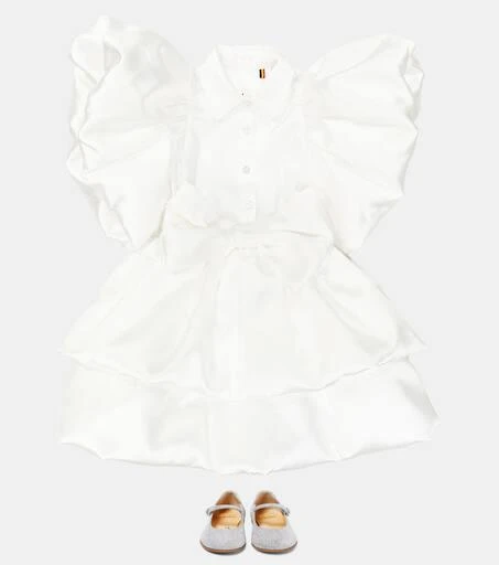 Caroline Bosmans Gloss bow-detail ruffled dress 2
