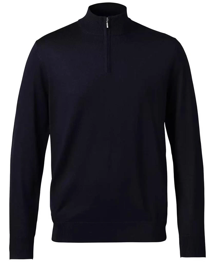 Charles Tyrwhitt Men's Long Sleeve Quarter-Zip Merino Wool Sweater 4