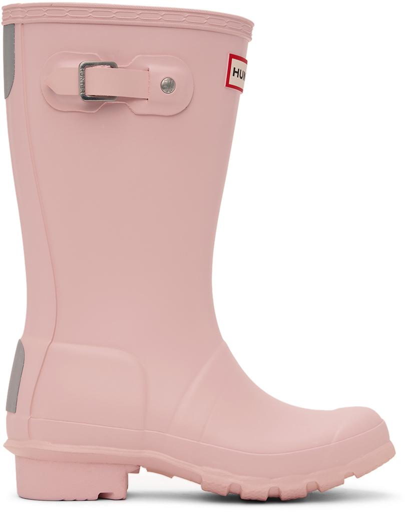 Hunter Kids Pink Original Big Kids Rain Boots