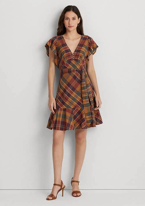 Ralph Lauren Ralph Lauren Belted Cotton Madras Dress 1