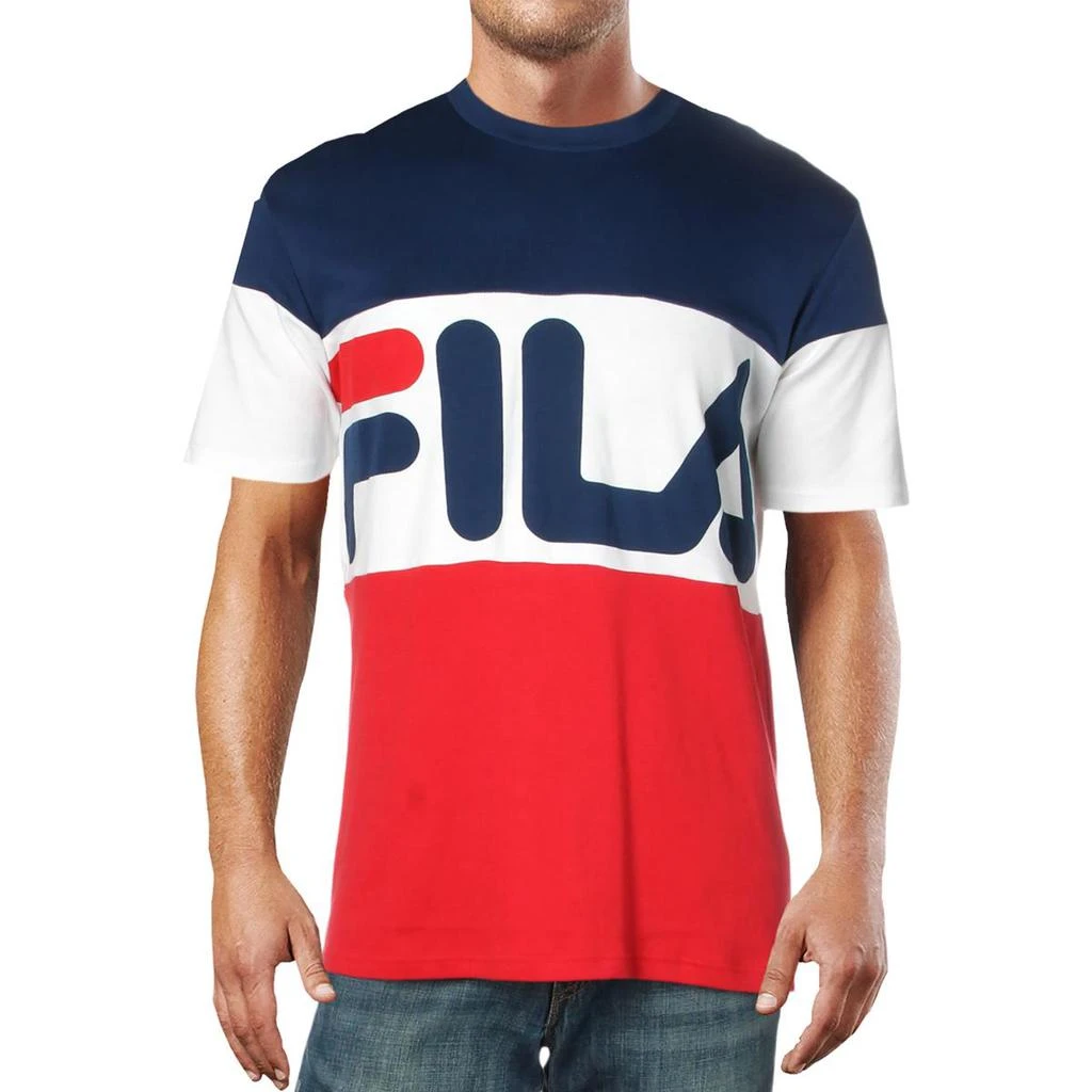 Fila Fila Mens Vialli Cotton Crew Neck Logo T-Shirt 1