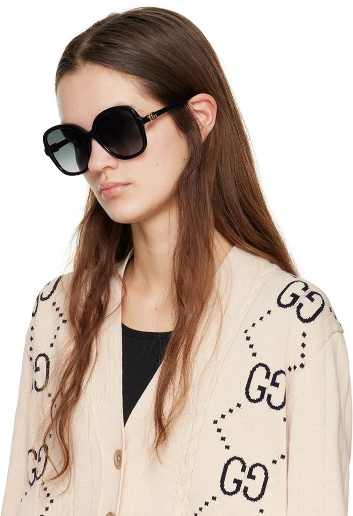 Gucci Black Oversize Square Sunglasses 4