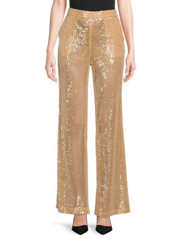 BCBG Wide Leg Sequin Pants 1