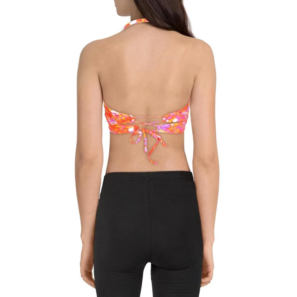Hula Honey Juniors Womens Floral O-Ring Swim Top Separates 2