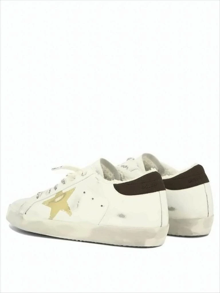 Golden Goose Distressed Leather Low-Top Sneakers with Iconic Star Emblem 4